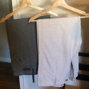 Pilcro (Anthropologie) Khaki Pant and Gray Capri
